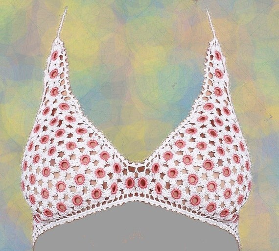 Hand made lace bra STRETCH - crochet miracle for you