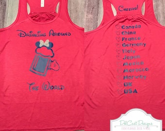 Disney Epcot Drinking Around the World Shirt