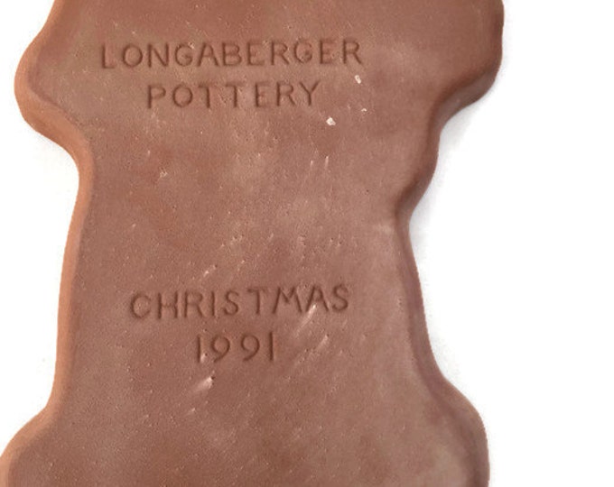 Longaberger Clay Cookie Mold - Vintage Kris Kringle Cookie Mold,