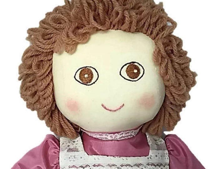 Vintage Handmade Rag Doll | Proverb 3: 5.6 and God Loves You Tags | Vintage Baby Decor | Baby Shower Gift