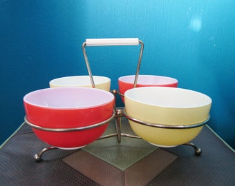 Vintage Pyrex hostess set with stand. Fabulous!