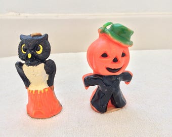 2 rare Gurley Halloween candles 1950 vintage
