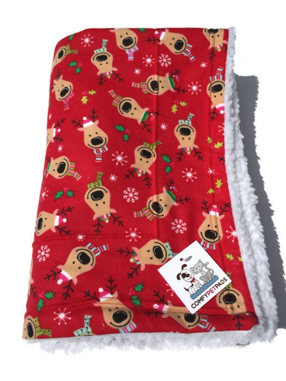 Reindeer Blanket Christmas Blanket Dog Blanket Holiday