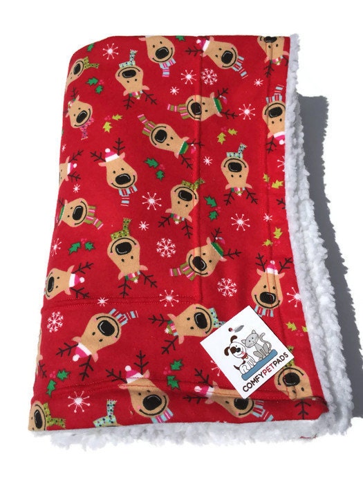 Reindeer Blanket Christmas Blanket Dog Blanket Holiday