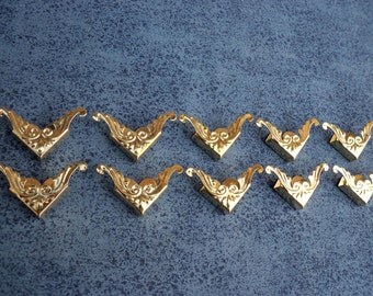 10 pcs 30mm x 30mm x 6mm color gold Book Corners for Bookbinding,Scrapbooking,Photo Album,Diary u44
