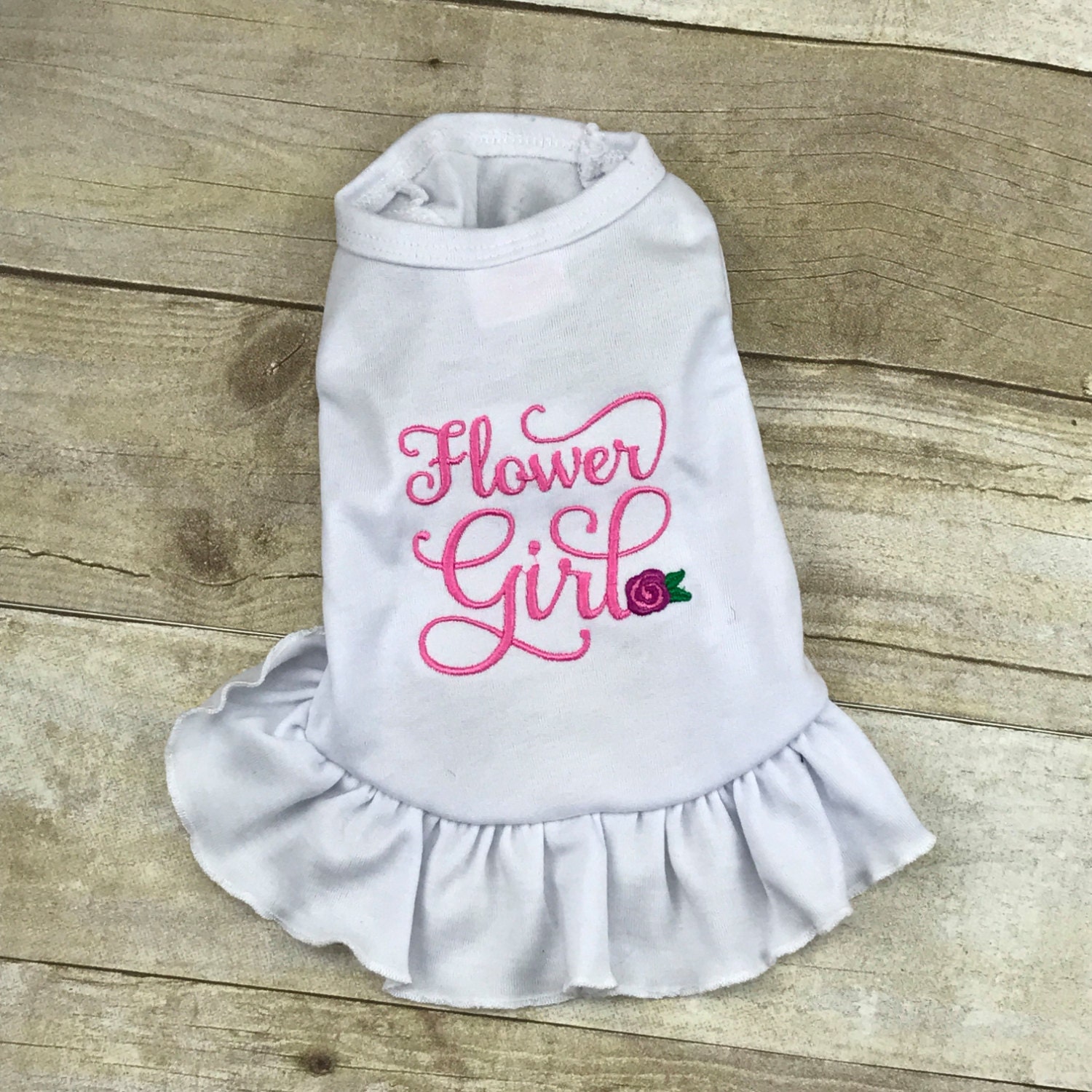 Flower Girl Dog Dress or Shirt Wedding Dress for Small Dog