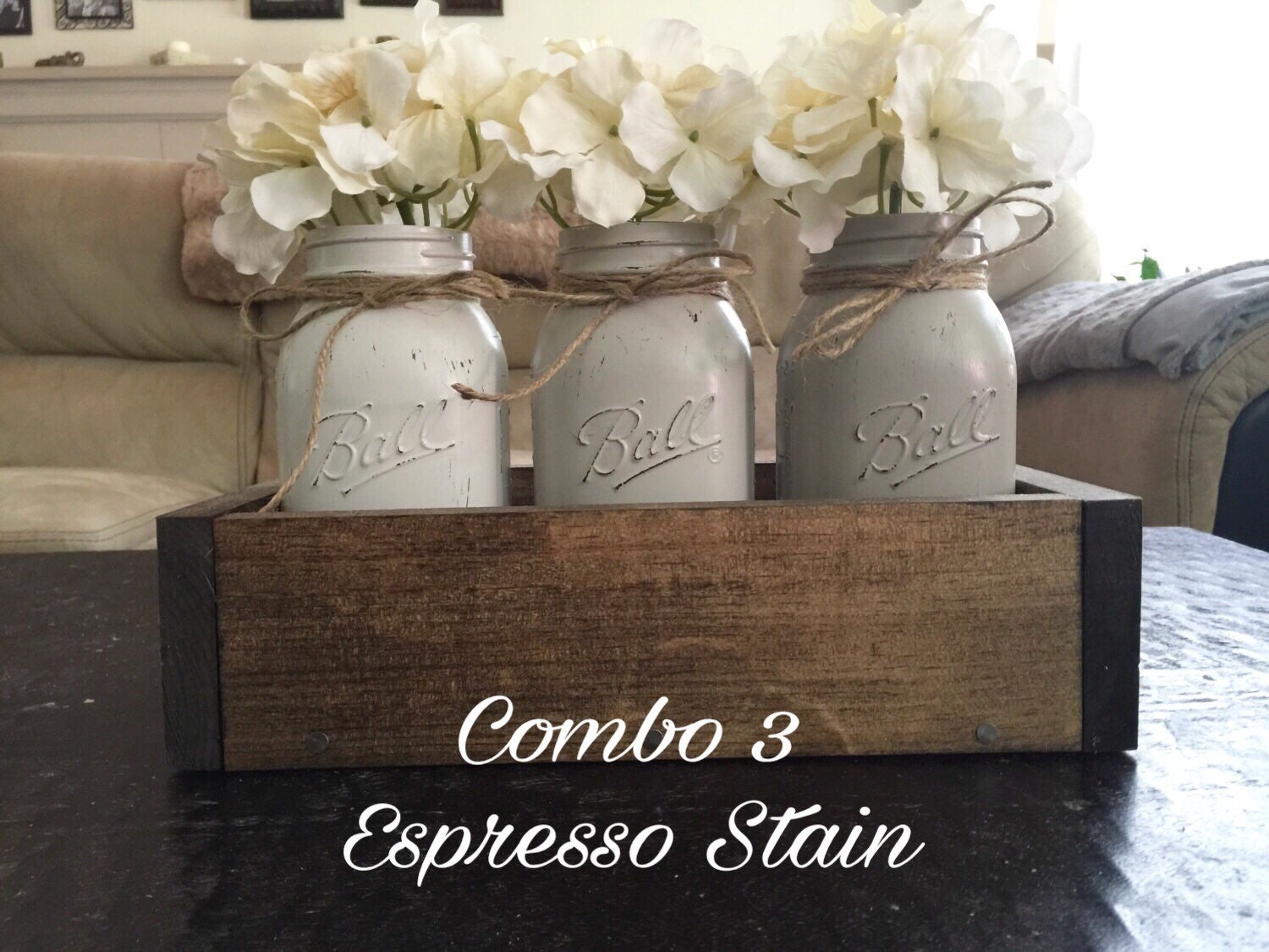 SALE Mason jar planter box mason jar home decor mason jar