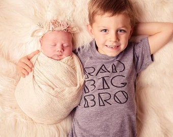 Rad Big Bro Tee, Rad Big Brother, Brother Shirts, Big Brother Shirt, Trendy kids clothes, Onesie, T-Shirt, Sibling Shirts, New Big Brother