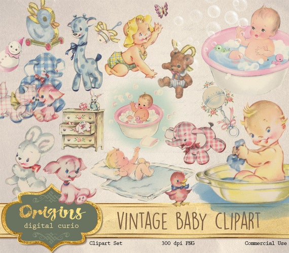 free vintage baby shower clip art - photo #14