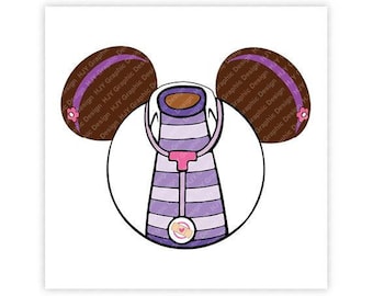 Disney, Doc McStuffins, Icon Minnie Mouse Head, Mickey, Mouse Ears, Illustration, TShirt Design, Cut File, svg, pdf, eps, png, dxf