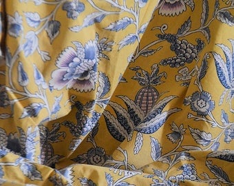 Antique french cotton fabric, 1920s