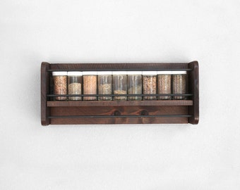 Wall Spice Rack | Wood Spice Rack | Hanging Spice Rack | Wall Mount Spice Rack
