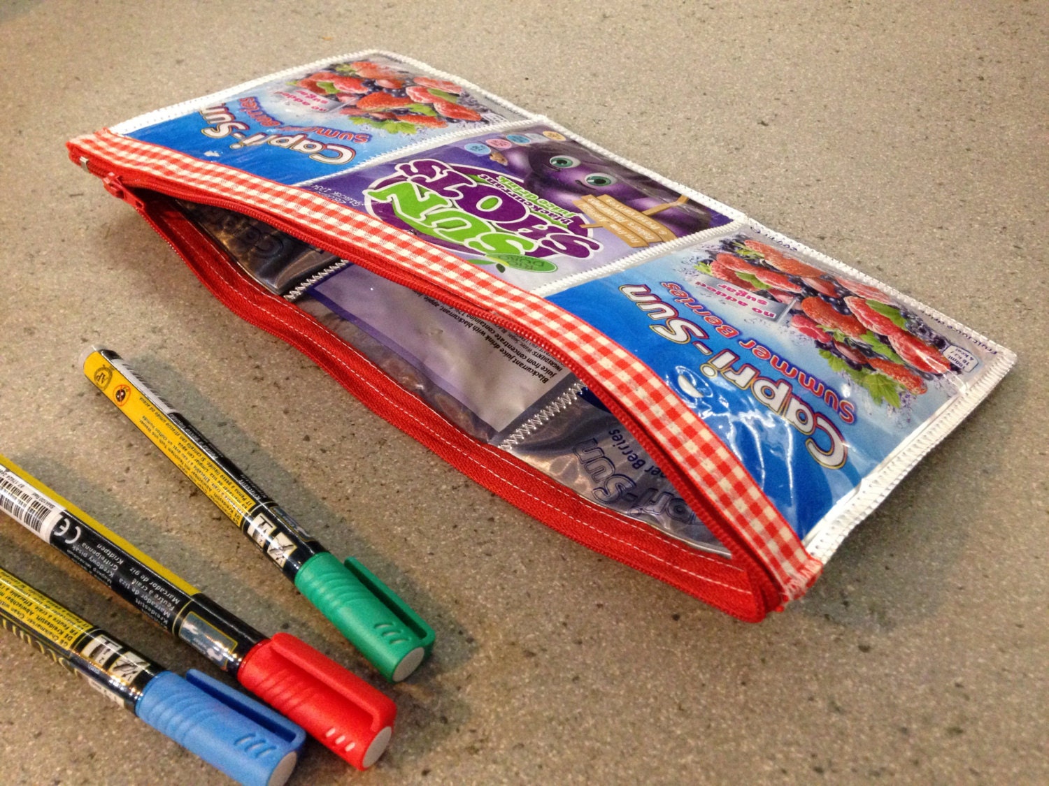 Pretty Pencil case Recycled pen case Capri Sun pouch Fun