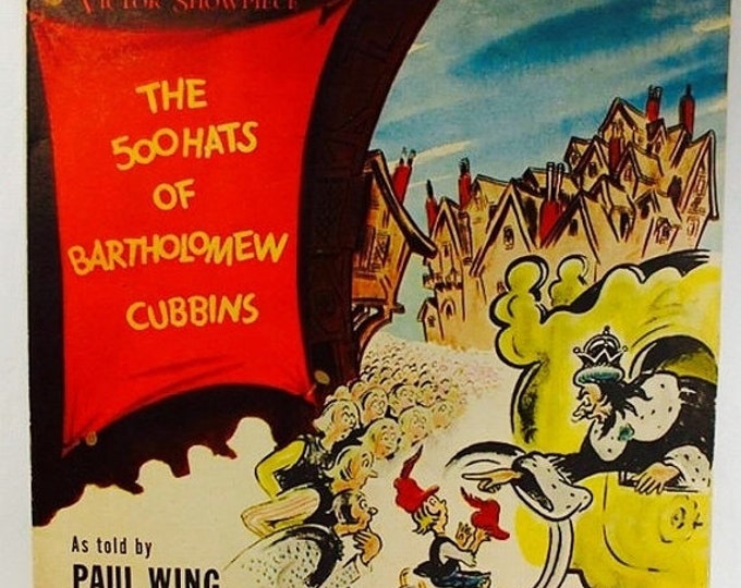 Storewide 25% Off SALE Rare Dr. Seuss 78 RPM Two Record Set Featuring The 500 Hats of Bartholomew Cubbins, RCA Victor Y317