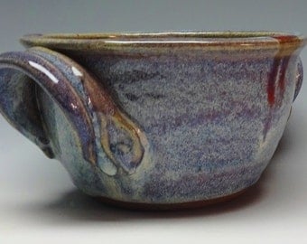 Bread Baker, Ayers Pottery, Loaf Pan, 1 lb Bread, Bread Bowl, Dusty Purple