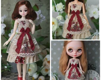Dress for Blythe / Obitsu 24 / Azone pure neemo L /Momoko doll 1/6 size