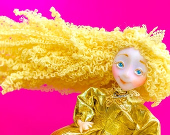 Cute polymer clay doll creative toy peter pan neverland imaginative play soft art doll play with fairies play with kids