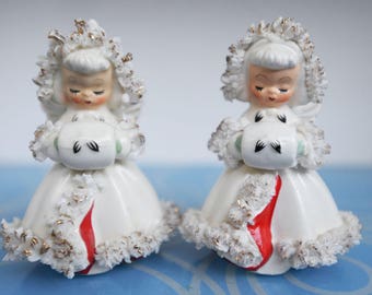 Pair - Vintage Holt Howard Angel Candle Holder
