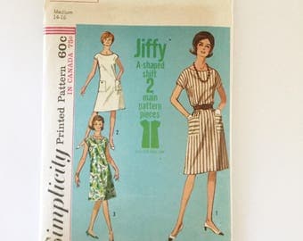 Vintage Simplicity Pattern 5960, Woman's A-Line Shift Dress - Used
