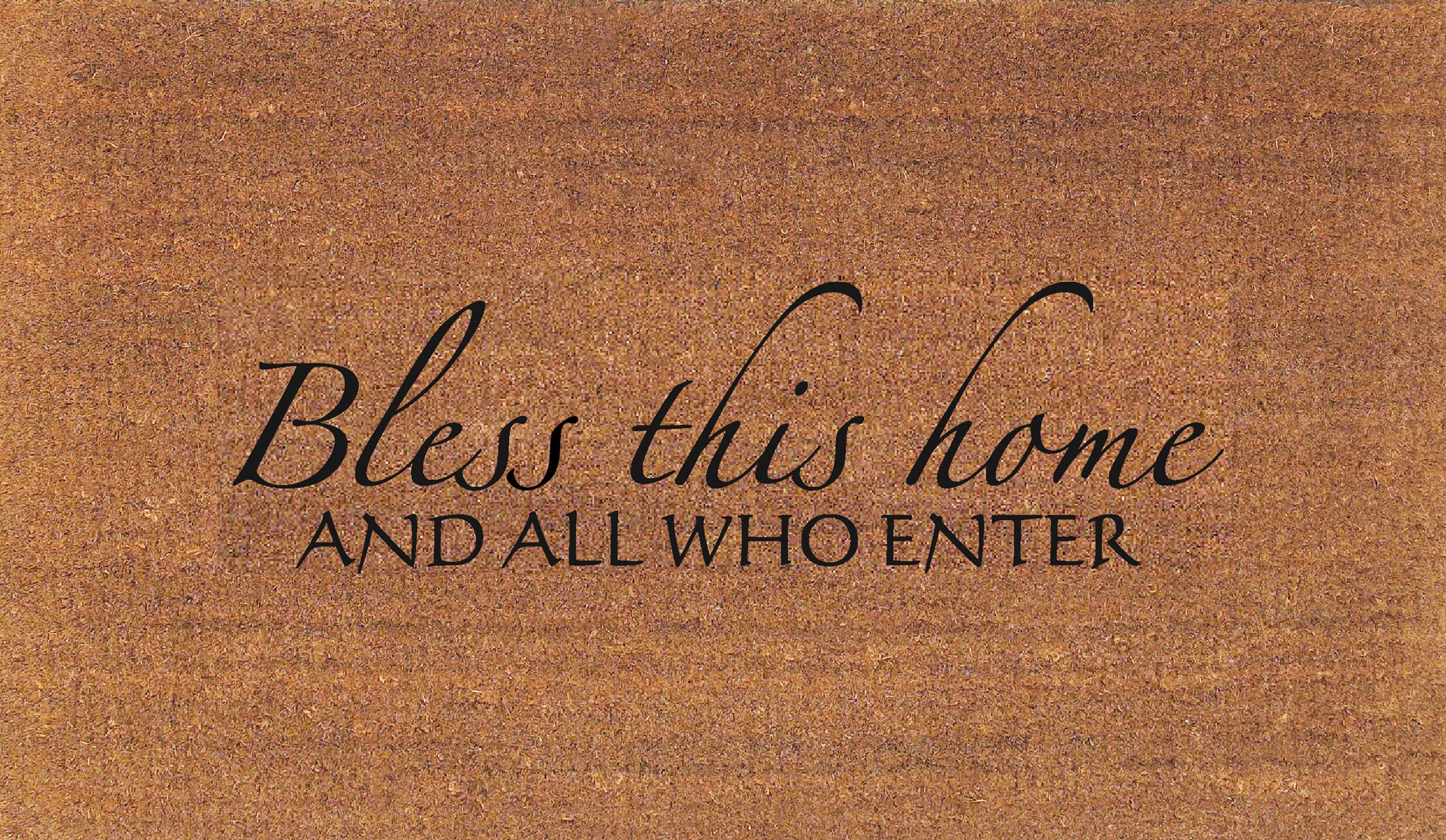 Bless This Home And All Who Enter Door Mat Coir Doormat Rug