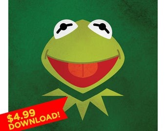Kermit The Frog Portrait | 8x8 Illustration