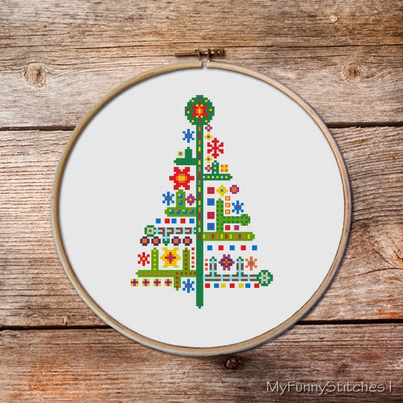 Christmas Ornaments modern Christmas cross stitch Christmas