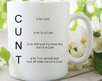 Funny Novelty Mugs Cunt Mugs Joke Cups Gift For Friend Girlfriend Boyfriend Valentines Gift Printed Cups Best Friend Gifts WSDMUG546