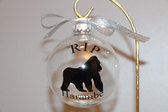 rip harambe christmas ornament harambe loved by rip harambe christmas ornament harambe loved by