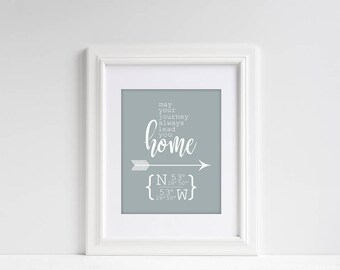 Best Friend Moving Gift | Moving Away Gift | Long Distance Gift | Going Away Gift | Graduation Gift | GPS Coordinates | Latitude Longitude