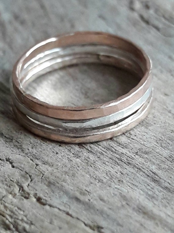 Set of Three Midi Rings Gold Fill Midi Rings Stacking Ring