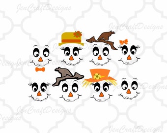 Scarecrow face SVG lady and man face SVG Halloween Svg File digital cut file Scarecrow svg, DXF, Eps, Png - Instant Download
