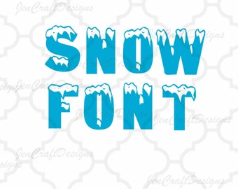 Snow Monogram SVG Font Alphabet, Svg Fonts, Cricut Fonts, Svg Dxf Eps Cricut, Silhouette, Digital Cut Files, Instant Download