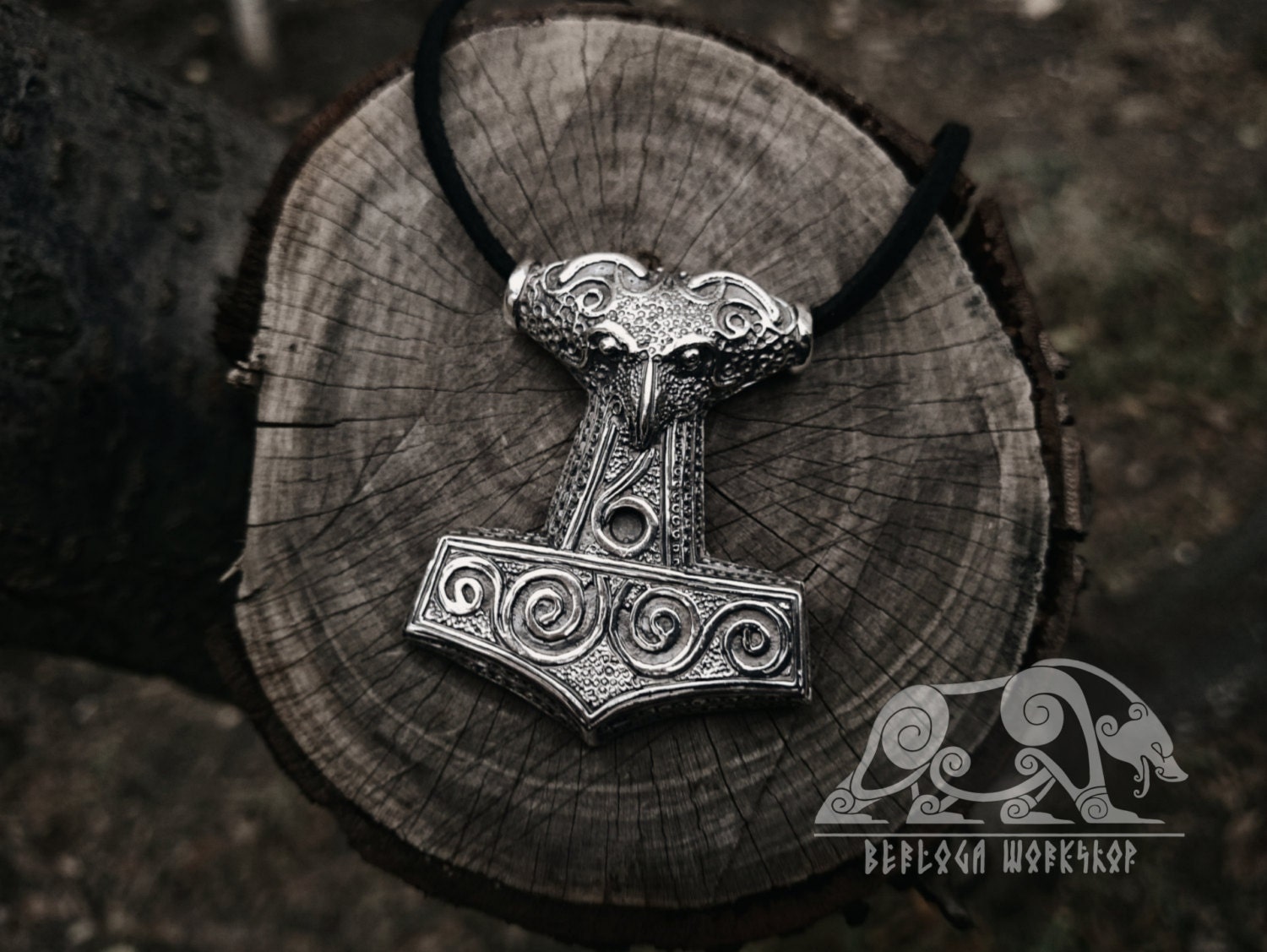 Thor's Hammer Mjolnir Pendant Viking Jewelry Scandinavian