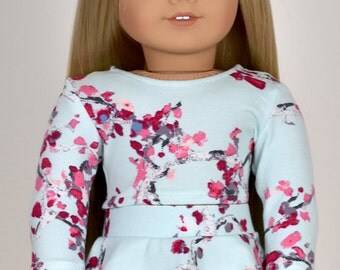 Long sleeve cropped top for 18 inch dolls