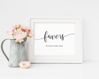 Wedding Favor Sign, Favors Table Sign, Wedding Favor Printable, Please Take One Favors Sign, Shower Favors Sign