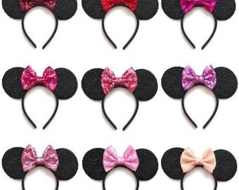 Minnie Mouse Kids Sequin Ears Mickey Mouse Sequin Ears Children's Sequin Ears