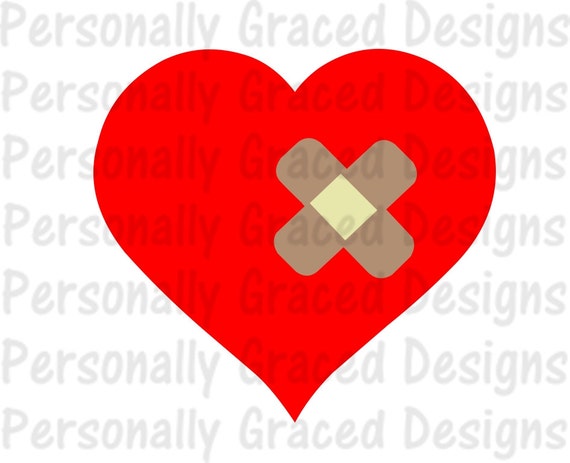 Download SVG DXF EPS Cut file Bandage Heart svg chd Awareness Svg