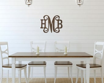 SALE! Classic Vine Wooden Monogram - Wooden Door Hanger - Wooden Wall Art - Wooden Initial Door Hanger - Monogram Door Hanger