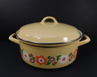 pot enamel enamelware lid cookware