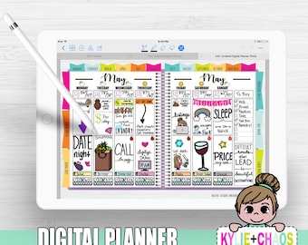 Digital Planner for GoodNotes on IPhone and IPad with functioning tabs