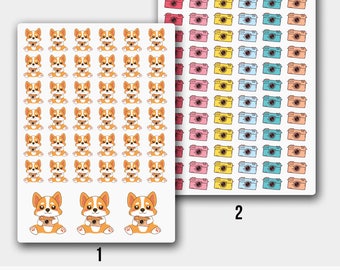 Photography Stickers, Camera Stickers, Blog Stickers, Social Media Stickers, Video Stickers, Vlog Stickers, Hobby Stickers, Erin Condren