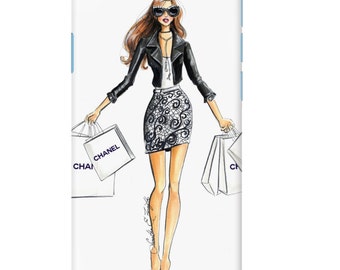 Chanel Shopping Spree Fashion Illustration phone case
