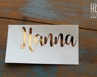 Name Decal | Gold Name Decal | Gold Foil Name Decal | Monogrammed decal | Yeti decal | RTIC decal | decal for women | Wedding decal