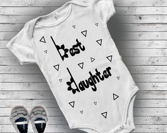 Baby clothes girl, Baby girl onesie, Newborn baby girl coming home outfit, New mom gift, Best daughter, cool baby clothes, sibling outfits