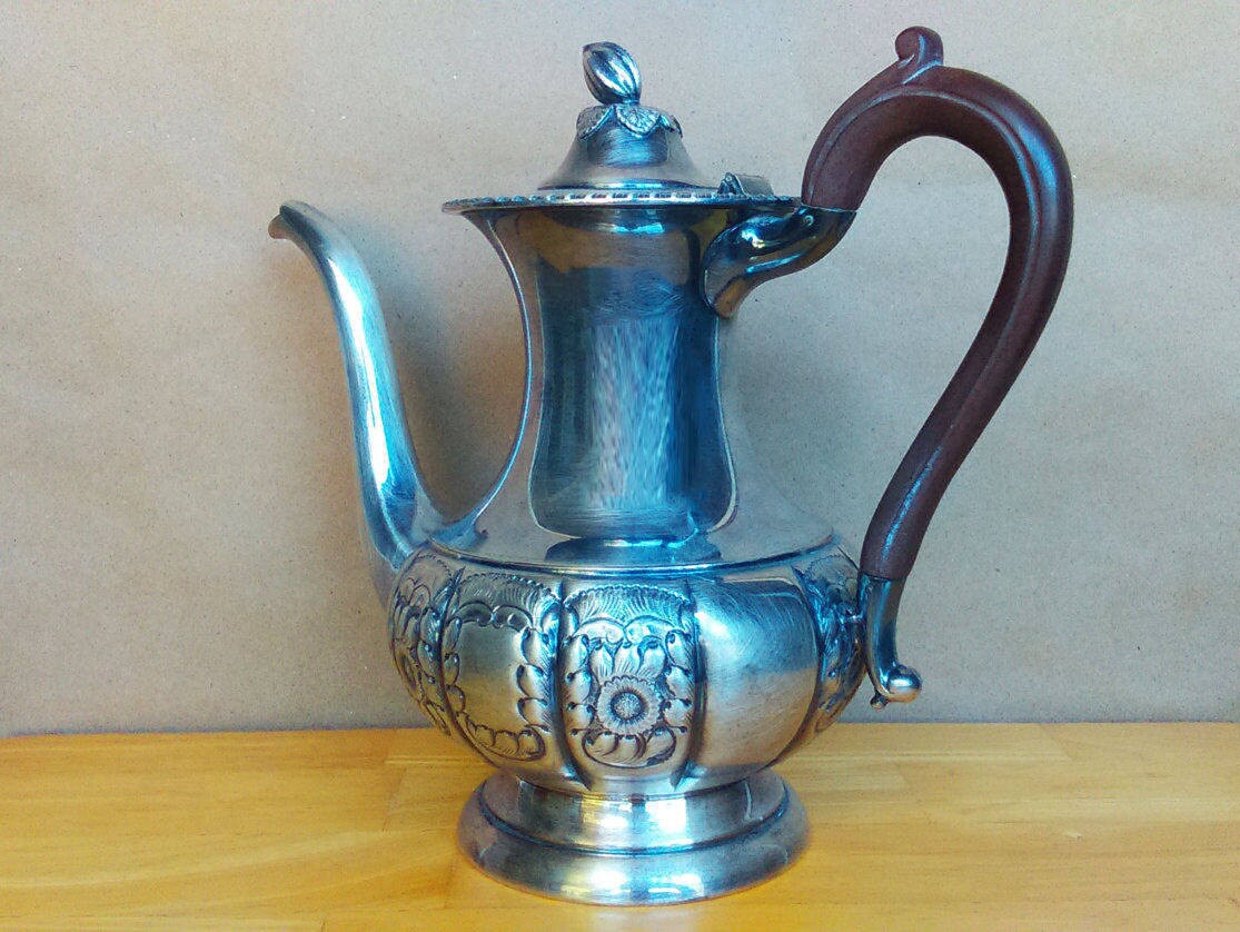 Vintage Sheffield Reproduction Teapot - Hand Chased Metal - Metal ... Vintage Sheffield Reproduction Teapot - Hand Chased Metal - Metal ...