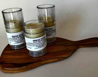 Smudge Sticks (Lotion Sticks) Variety of Scents - Lavender / Bergamot / Sandalwood / Vanilla / organic lotion bar / solid perfume / dry skin
