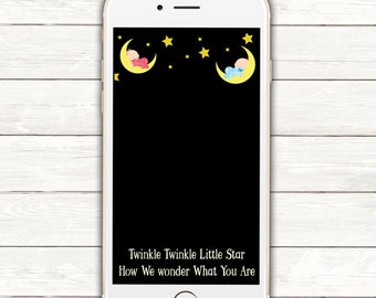 Gender Reveal Snapchat filter, Gender Reveal, He or She, Twinkle Twinkle Little Star, Snapchat Filter, Baby Shower, Custom Filter