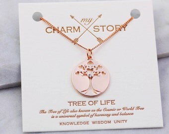tree-of-life meaning | tree-of-life pendant | family tree necklace | tree-of-life jewelry | rose gold necklace | personalised jewelry
