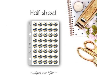 Volleyball planner stickers, sports planner stickers, CLRACT019