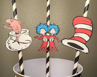 Dr.Seuss Straws Set of 12